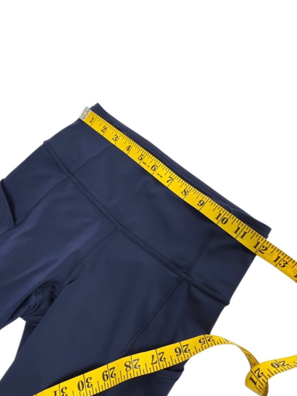 Lululemon Fast & Free Crop II *Nulux 19" True Navy, Athletic, Running, Size 4 - Picture 6 of 9